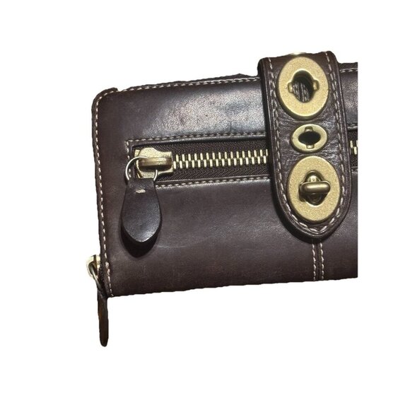 Coach Brown Leather Limited Edition Lily Legacy Turn Lock Wallet #41151 - Rare - Picture 3 of 7